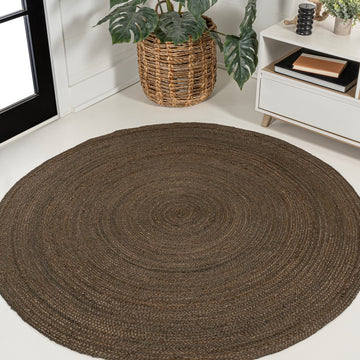 Zara Braided Coastal Cottage Round Jute Round Rug